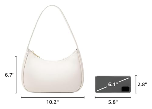 CYHTWSDJ Shoulder Bags for Women, Cute Hobo Tote Handbag Mini Clutch Purse with Zipper Closure - color: Clear Black