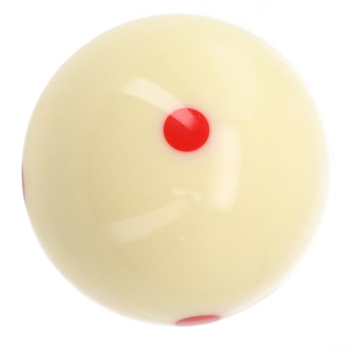 Pool Billiard Training Cue Ball Blue 6 Dot Spot Resin 2 1/4 Inch 6 Oz for Practice on Standard Tables(Red) - color: Red