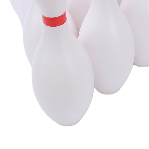 Kids Bowling Set Durable Safe 10 White Plastic Pins with 2 Lightweight Balls for Family Fun Indoor Outdoor Use (for Kids Aged 3 and Above)