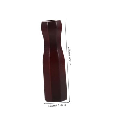 2pcs Solid Wood Foosball Table Handles Ergonomic Replacement Grips for Tabletop Soccer Game Rods Comfortable Non-Slip Football Table Bar Parts in Wine Red for Repair and Upgrade