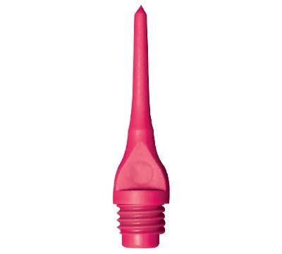 Mueller 1/4" Thread Plastic Keypoint Dart Tips – Bag/100-15 Color Variations - color: Neon Pink