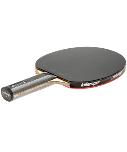 Killerspin Diamond TC Ping Pong Paddle, Advanced Table Tennis Paddle, Memory Book Paddle Case, Red/Black - style: Straight
