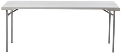 Office Star Resin Multipurpose Rectangle Folding Training Table for Home or Office, 5.87 Feet Long Light Gray