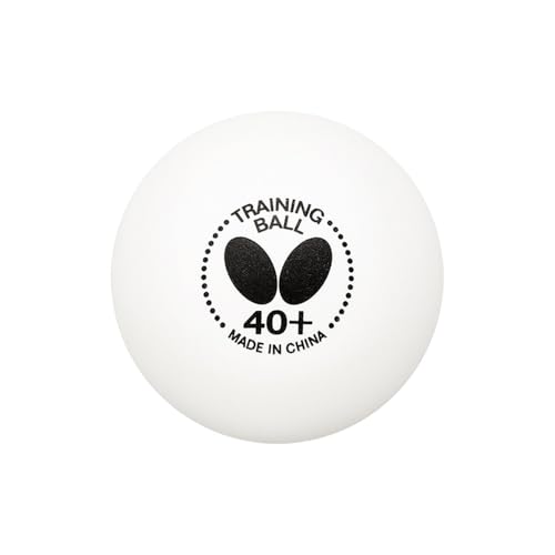 Butterfly 40+ Training Ball 40+ Ball Used for Training – Pack of 6 or Box of 120 White Training Balls – 40+ Training Balls are Comparable to a Three-Star Ball