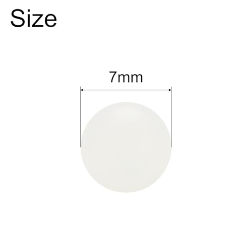 uxcell 100Pcs Nylon Bearing Balls 7mm Polishing Solid Ball, G2 Precision, White - size: 7mm