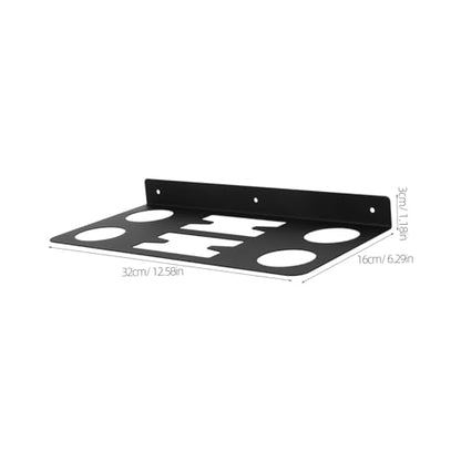 ULTECHNOVO Black Wall-mounted Sports Equipment Wall Rack with Solid Iron Structure, Wide Compatibility and Easy Installation, for Game Room or Training Center Storage