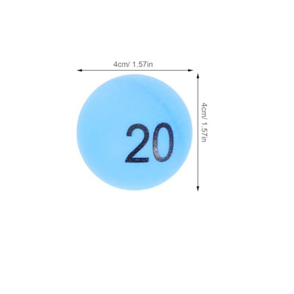 Toyvian 100pcs Numbered Balls 1-100 Balls Table Tennis Printed Pong with Numbers for DIY Project Bingo Game Entertainment - Blue