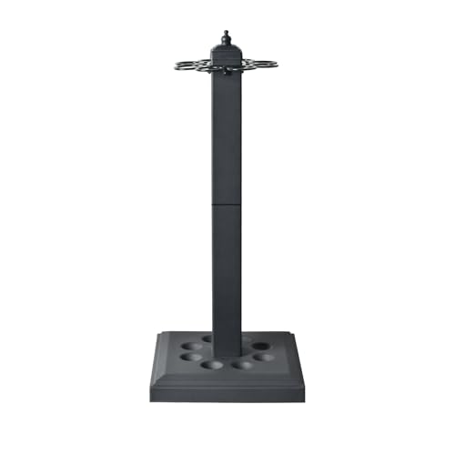 CROWN ME Pool Stick Holder Billiard Cue Rack Holds 8 Sticks Floor Stand metal billiard cue rack, pool cue holder-Finish Black - color: Black