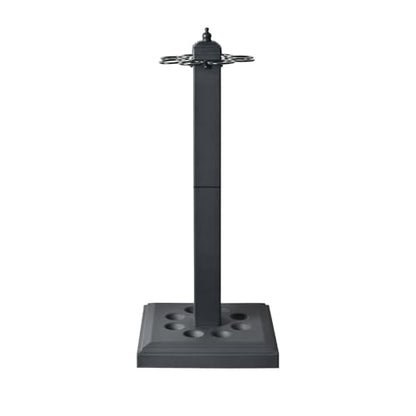 CROWN ME Pool Stick Holder Billiard Cue Rack Holds 8 Sticks Floor Stand metal billiard cue rack, pool cue holder-Finish Black - color: Black