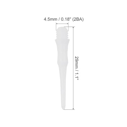 PATIKIL Plastic Dart Tips 2BA Thread, Soft Dart Tip Replacement Dart Accessories - color: White