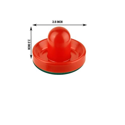 Air Hockey Pushers, Air Hockey Pucks and Air Hockey Paddles, Goal Handles Paddles Replacement Accessories for Game Tables (2Pushers, 4Pucks) - size: 2PCS Red