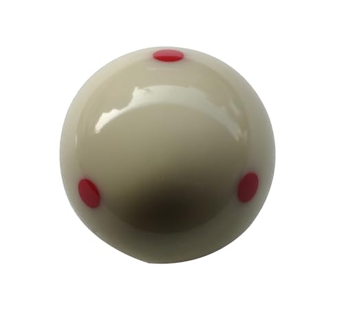2PCS Packed Billiards 6 Red Dot Cue Ball &Number 8 Ball Set, Regulation Size 2-1/4" Training Pool Balls for Sports Billiard Table Accessories Games,4pcs Billiard Table Spot Inclued