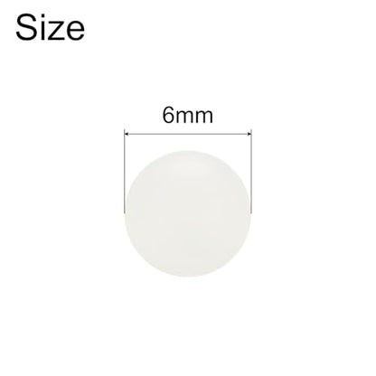 uxcell 100Pcs Nylon Bearing Balls 6mm Polishing Solid Ball, G2 Precision, White - size: 6mm