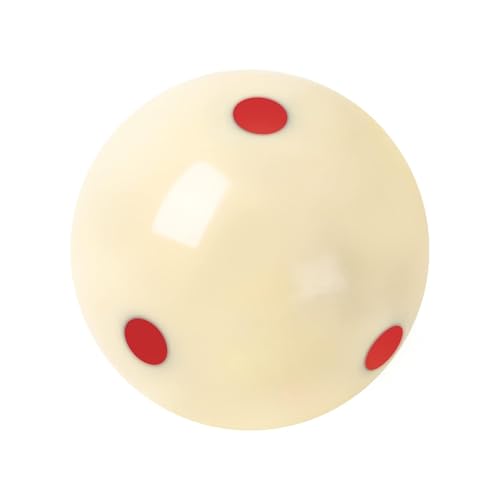 GSE Games & Sports Expert Billiard Practice Training Cue Ball, AAA-Grade PRO Cup Standard Pool Billiard Cue Ball (6 oz 2-1/4" Several Colors Available) - color: 6 Red Dots