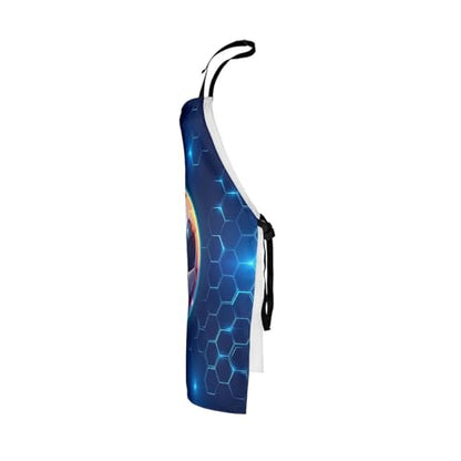 Manfei Volleyball Kids Kitchen Apron - color: Neon Blue