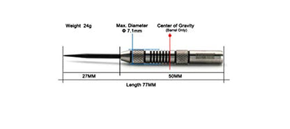 CUESOUL Tungsten Steel Tip Darts- Precise Barrels 18 19 21 24 Grams - color: 24 Grams-02
