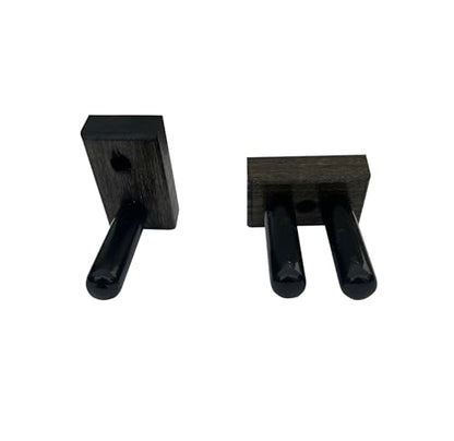 Matching Set of two Billiard Pool Rack Holders and a Billiard Pool Bridge Stick Holder (Made in the USA) (Black Aged) - color: Black Aged