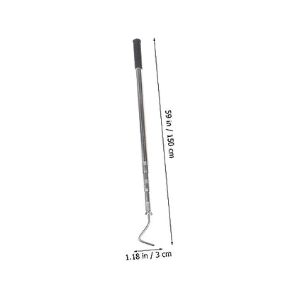 Portable Disc Golf Retriever Stick for Disc Golf Accessories Metal Retriever Rod Easy to Use Carry
