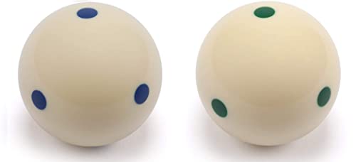 Champion 2-1/4" Billiard Practice Training Pool Cue Ball - color: 6 Green Dot +6 Blue Dot