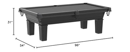 Empire USA - Corona Slate Pool Table W/Premium Billiards Accessories - (7FT and 8FT,Stain Black) - size: 8FT Without Installation