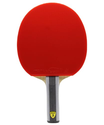 Killerspin Diamond TC Ping Pong Paddle, Advanced Table Tennis Paddle, Memory Book Paddle Case, Red/Black - style: Straight