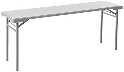 Office Star Resin Multipurpose Rectangle Folding Training Table for Home or Office, 5.87 Feet Long Light Gray