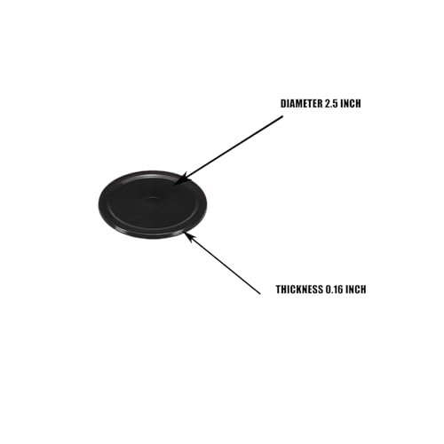 Air Hockey Pushers, Air Hockey Pucks and Air Hockey Paddles, Goal Handles Paddles Replacement Accessories for Game Tables (2Pushers, 4Pucks) - size: 2PCS Black