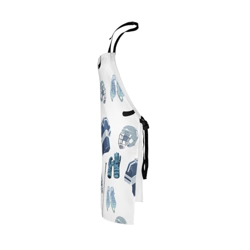 Manfei Ball Sports Kids Kitchen Apron - color: Blue White