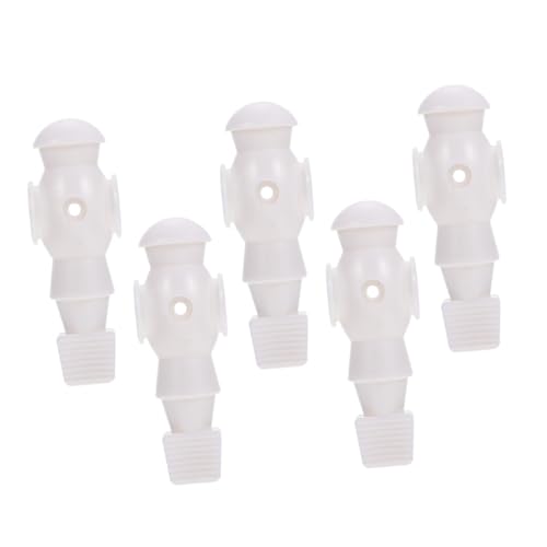 BESPORTBLE 5Pcs Foosball Table Football Players Replacement for Standard Rods Lightweight White Soccer Men Figures Easy to Install Foosball Supplies for Indoor Family Game Accessories