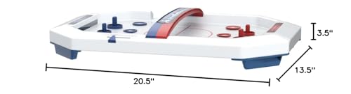 Game Zone Electronic Table-Top Air Hockey - Fast-Paced Sports Fun in an Easily Portable Battery-Operated Rink for Ages 5 and Up