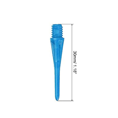 PATIKIL Plastic Dart Tips 2BA Thread Soft Dart Replacement Plastic Tip Soft Tip Dart Accessories - color: Blue