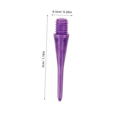 Happyyami Soft Head Soft Tip Parts Accessories Points with Supplies Soft Tip Flights Soft Needles Soft Tip - color: Purple