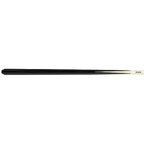 OKKO 1-Piece Pool Billiard House Bar Short Cue Sticks 36”, Screw-On Tip, Pack of 2