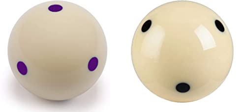 Champion 2-1/4" Billiard Practice Training Pool Cue Ball - color: 6 Purple Dot +6 Black Dot