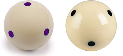 Champion 2-1/4" Billiard Practice Training Pool Cue Ball - color: 6 Purple Dot +6 Black Dot