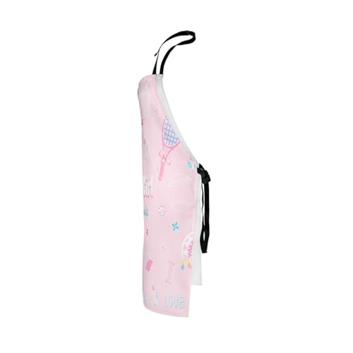 Castle Fairy Boy Soccer Kitchen Apron - color: Pink Tennis
