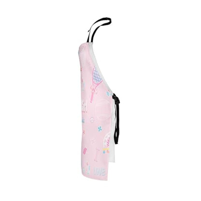 Castle Fairy Boy Soccer Kitchen Apron - color: Pink Tennis