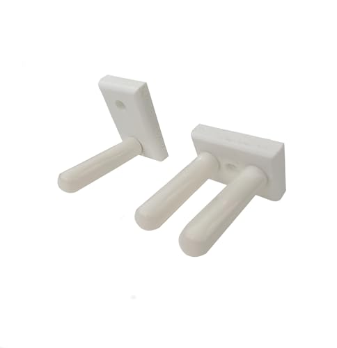 Matching Set of two Billiard Pool Rack Holders and a Billiard Pool Bridge Stick Holder (Made in the USA) (White) - color: White