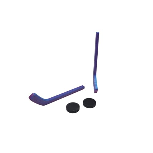 Mini Tabletop Hockey Game with Stick and Puck for Desktop Play Fun Toy for Kids and Adults (2 Fusion Sticks + 2 Black Pucks) - color: 2 Fusion Sticks + 2 Black Pucks