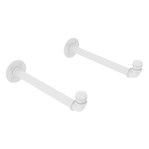 Wall Mounted Clothing Rack, Industrial Pipe Organizer Holder Home Gym Gym Soccer Rack Home Nursery Basketball Rack on The Wall Wall-Mounted Finishing Shelves - color: White