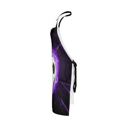 Manfei Volleyball Kids Kitchen Apron - color: Black Purple