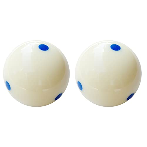 Pool Billiard Cue Ball Training Set, 2-1/4" Regulation Phenolic Resin, 6 Dot Measle & Aim Target Practice Balls, Spin & Accuracy Training Aid for Beginners & Advanced Players - color: Blue 6 Dot Measle Balls