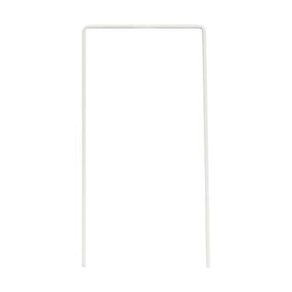 Set of 9 White Croquet Wickets, Sturdy 7 Gauge Replacement Square Croquet Arches, Made in the USA