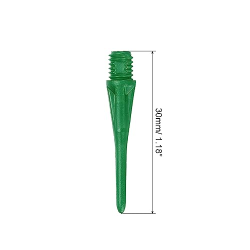 PATIKIL Plastic Dart Tips 2BA Thread Soft Dart Tips Replacement Plastic Tip Soft Tip Dart Accessories - color: Green