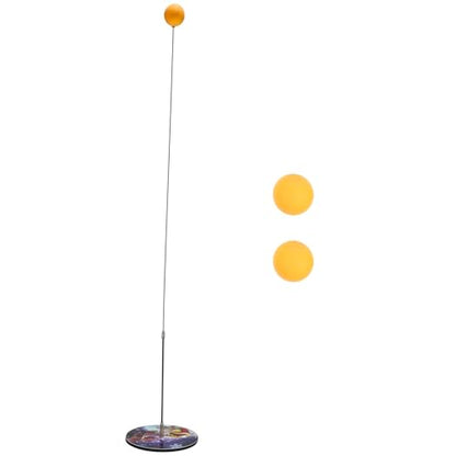 Luxshiny Elastic Shaft Table Tennis Trainer with Pong Balls for Indoor Outdoor Use Portable Pong Training Device for Skill Reflex and Eye Hand Coordination Practice