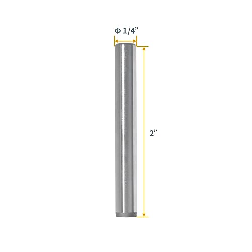 POWERTEC 71476-P2V Hardened Steel Dowel Pins 1/4" x 2" | Heat Treated and Precisely Shaped for Accurate Alignment, 20 PK - size: 1/4" x 2" (20pk)