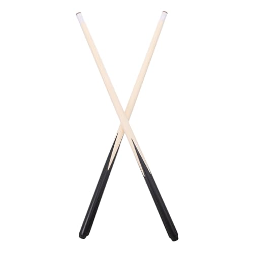 2Pcs Billiard Cue Sticks Short Pool Cue for Tight Spaces for Beginners and Wood Construction for Practice and Game Improvement