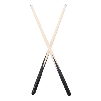 2Pcs Billiard Cue Sticks Short Pool Cue for Tight Spaces for Beginners and Wood Construction for Practice and Game Improvement