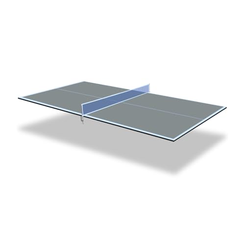 KEIKI 6FT/7FT/8FT/8.5FT/9FT Portable Ping Pong Table Top, 0.47" Portable Table Tennis Conversion Top for Indoor Games, Quick Setup, Single Side Upright, Table Tennis Set for Adults - color: Gray, size: 6×3FT