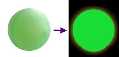 Recreational-Quality (1-Star, 40mm) Ping Pong Balls (Glow-in-Dark Green, 12-Pack)